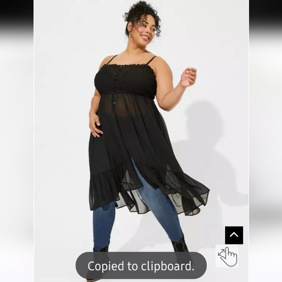 ⚘️⚘️Nwot TORRID 2X Chiffon Button Up Sleeveless Tunic - Picture 1 of 5